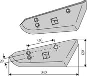Beet lifter share, right model - AgriParts