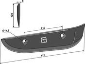 Beet lifter share, right model - AgriParts