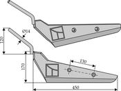 Beet lifter share, left model - AgriParts