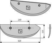 Beet lifter share, right model - AgriParts