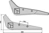 Beet lifter share, left model - AgriParts