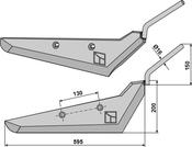 Beet lifter share, right model - AgriParts