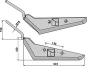 Beet lifter share, left model - AgriParts