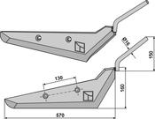 Beet lifter share, right model - AgriParts