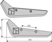 Beet lifter share, left model - AgriParts