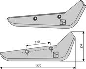 Beet lifter share, right model - AgriParts