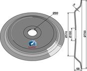 DD-Ring Ø700x5 - AgriParts