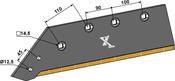 Reversible point share - 14'' - left - Hard metal - AgriParts