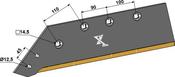 Reversible point share - 16'' - left - Hard metal - AgriParts