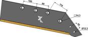 Reversible point share - 18'' - right - Hard metal - AgriParts