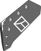 Reversible point share TA - 14'' - left - AgriParts