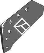 Reversible point share TA - 16'' - left - AgriParts