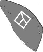 Moldboard TRIPLEX - right - AgriParts