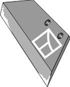 Reversible point share - 16'' - right - AgriParts