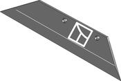 Reversible point share - 20'' - right - AgriParts