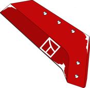 Reversible point share - 16'' - right - AgriParts