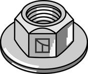 Prevailing torque type hexagon flange nut - AgriParts