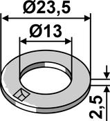 Washer Ø23,5x2,5xØ13 - AgriParts image
