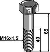 Hexagon bolt with metric fine thread - M16x1,5X65 - 12.9 - AgriParts