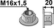 Self-locking collar nut M16x1,5 - 10.- Polystop - AgriParts