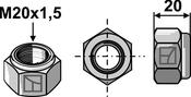 Self-locking hexagon nut - M20x1,5 - 10.9 - AgriParts