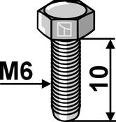 Bolt M6 galvanized - left thread - AgriParts image