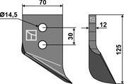 Trencher blade - right - AgriParts