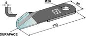Straw chopper flail blade left - DURAFACE - AgriParts