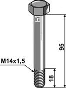 Bolt - M14x1,5 - 10.9 - AgriParts image