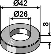 Washer Ø42x8xØ26 - AgriParts image