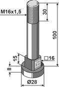 Bolt M16x1,5 - 10.9 - AgriParts image