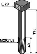 Bolt M20x1,5x115 - 10.9 - AgriParts