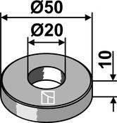 Washer Ø50x10xØ20 - AgriParts image