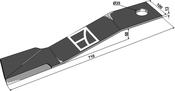 Mover-blade 710mm - left - AgriParts