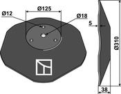 Cutting disc Ø310x5 - AgriParts
