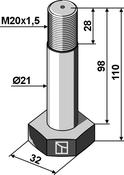 Bolt M20x1,5 - AgriParts image