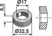 Elastic washer Ø32,5x6,5xØ17 - AgriParts image