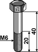 Bolt - M6X40 - AgriParts image