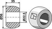 Ball for lower links hooks - Cat. II-I - AgriParts