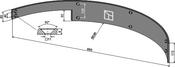 Guideboard 860mm - right - AgriParts