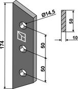 Bolt-on tine - AgriParts