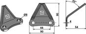 Fodder mixer knives - hard metal faced - AgriParts