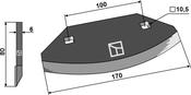 Food mixer knives - hard metal faced - AgriParts