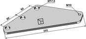 Support plate - not painted - AgriParts