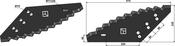 Food mixer knives - hard metal faced - AgriParts
