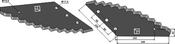 Food mixer knives - hard metal faced - AgriParts