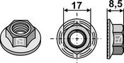 Hexagon nut - M12x1,75 - AgriParts image
