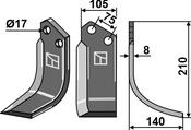Blade, right model - AgriParts