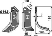 Blade, right model - AgriParts