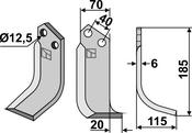 Blade, right model - AgriParts